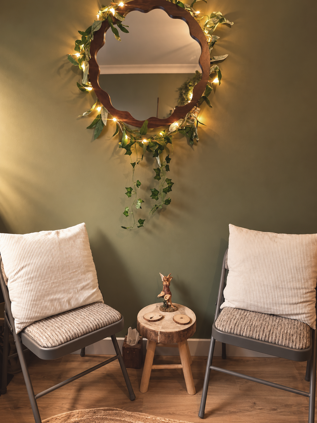 Fae Therapies Chairs and Fairy Table in her Enchanted Therapy Room