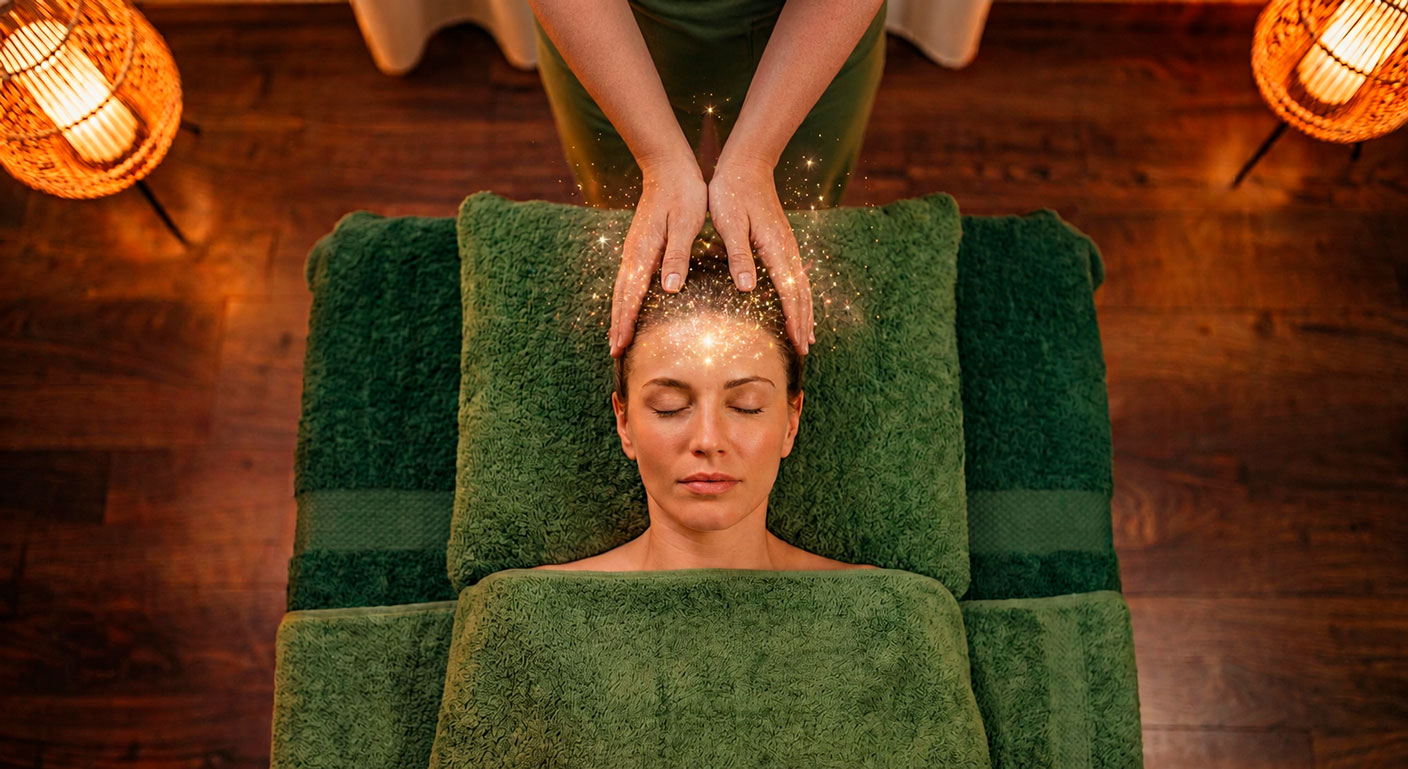 Fae Therapies in Bournemouth, USUI Reiki Healing on a client